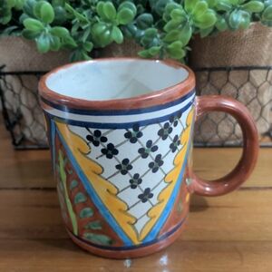 Talavera Coffee Mug Made in Mexico Hand Painted